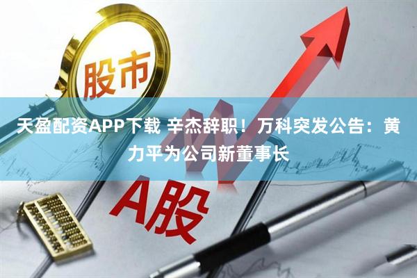 天盈配资APP下载 辛杰辞职！万科突发公告：黄力平为公司新董事长
