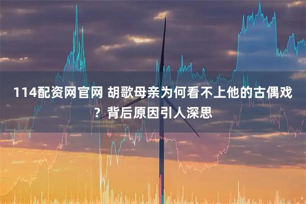 114配资网官网 胡歌母亲为何看不上他的古偶戏？背后原因引人深思